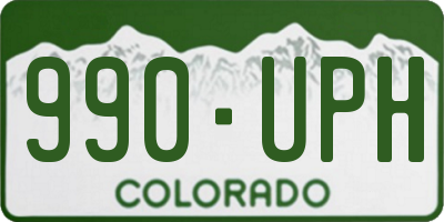 CO license plate 990UPH