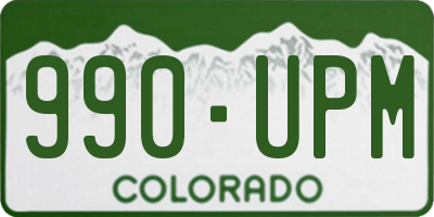 CO license plate 990UPM