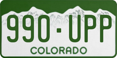 CO license plate 990UPP