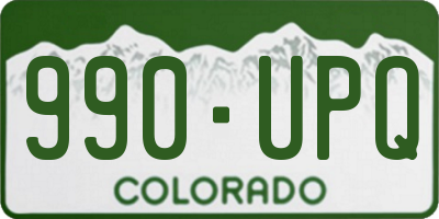 CO license plate 990UPQ
