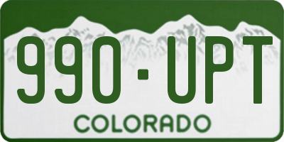 CO license plate 990UPT