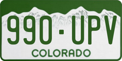 CO license plate 990UPV