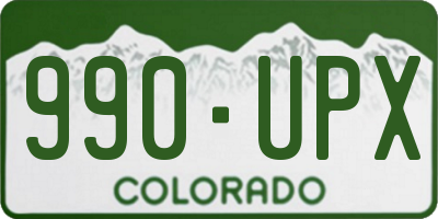 CO license plate 990UPX