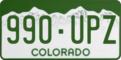 CO license plate 990UPZ