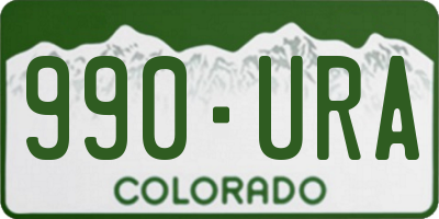 CO license plate 990URA