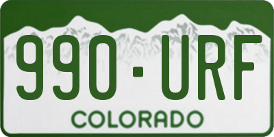 CO license plate 990URF