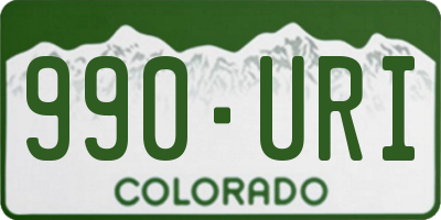 CO license plate 990URI