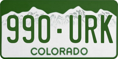 CO license plate 990URK