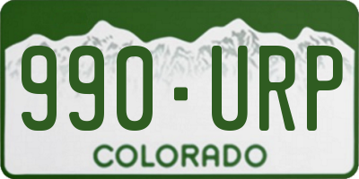 CO license plate 990URP