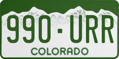 CO license plate 990URR