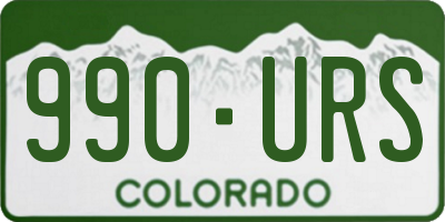 CO license plate 990URS
