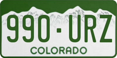 CO license plate 990URZ