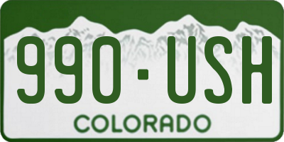 CO license plate 990USH