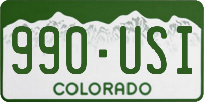 CO license plate 990USI