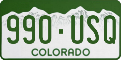 CO license plate 990USQ