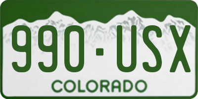 CO license plate 990USX