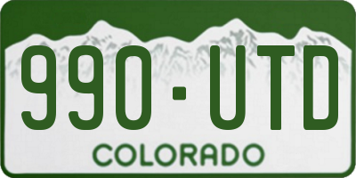 CO license plate 990UTD