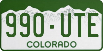 CO license plate 990UTE