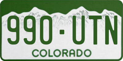CO license plate 990UTN