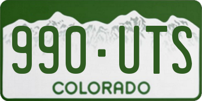 CO license plate 990UTS