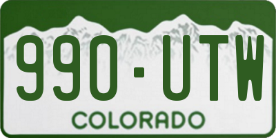 CO license plate 990UTW