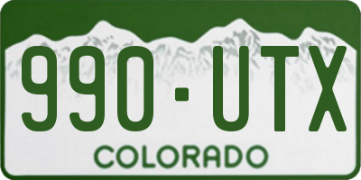CO license plate 990UTX