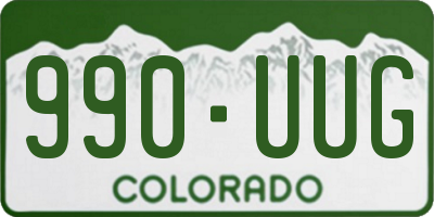 CO license plate 990UUG