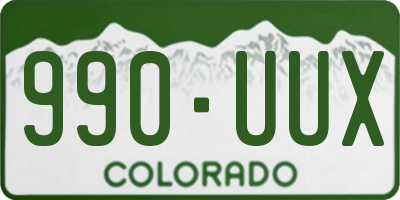 CO license plate 990UUX
