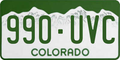 CO license plate 990UVC