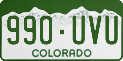 CO license plate 990UVU