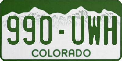 CO license plate 990UWH