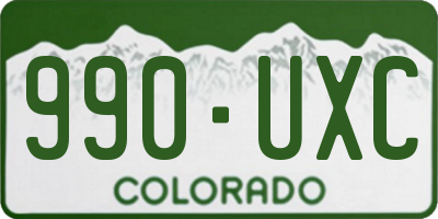 CO license plate 990UXC