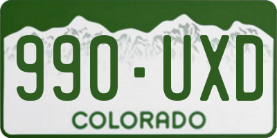 CO license plate 990UXD