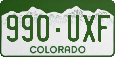 CO license plate 990UXF