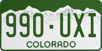 CO license plate 990UXI