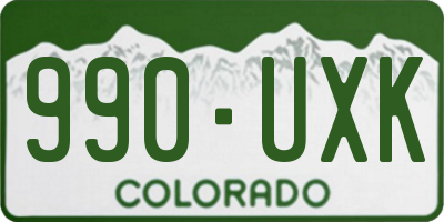 CO license plate 990UXK