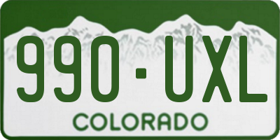 CO license plate 990UXL