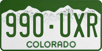 CO license plate 990UXR