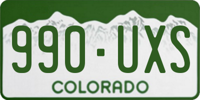 CO license plate 990UXS