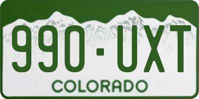 CO license plate 990UXT