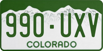 CO license plate 990UXV