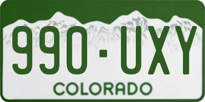 CO license plate 990UXY