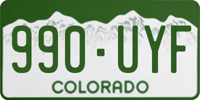 CO license plate 990UYF
