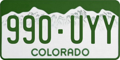 CO license plate 990UYY