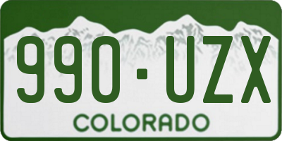 CO license plate 990UZX
