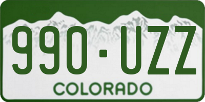 CO license plate 990UZZ