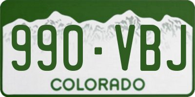 CO license plate 990VBJ