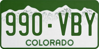 CO license plate 990VBY