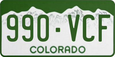 CO license plate 990VCF
