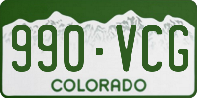 CO license plate 990VCG